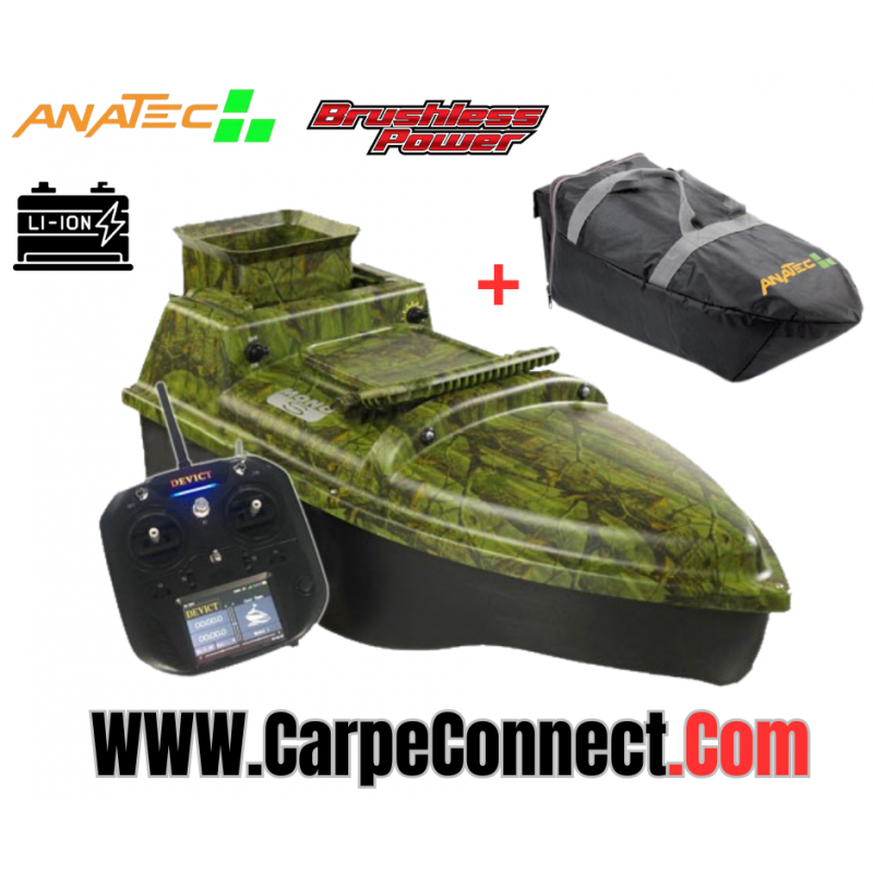 BATEAU AMORCEUR ANATEC MONOCOQUE S OAK LITHIUM MOTEUR BRUSHLESS + DE SR07