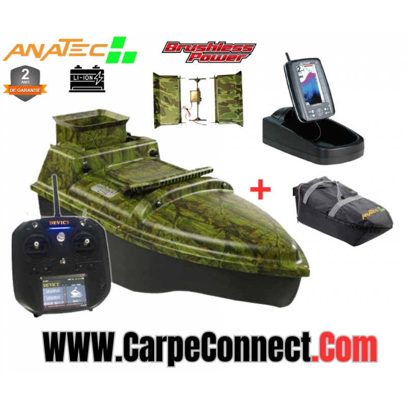 BATEAU AMORCEUR ANATEC MONOCOQUE 3B OAK LITHIUM BRUSHLESS DE-SR07 ECHO ALF500